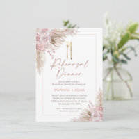 Dîner de répétition de la Pampa florale Boho Blush