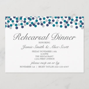 Invitation Dîner de répétition de la Polka grise de la marine