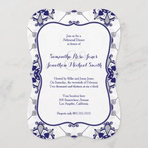 Invitation Dîner de répétition de la Royal Blue Grey Medallio