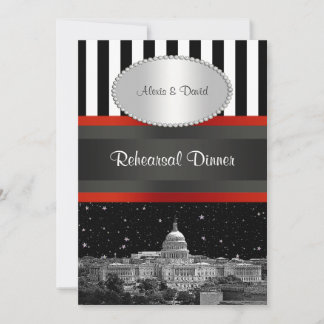 Invitation Dîner de répétition de la skyline de Washington DC