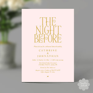 Invitation "Dîner de répétition de "La veille de Noël" Jaune