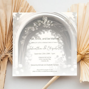 Invitation Dîner de répétition de l'arc botanique romantique