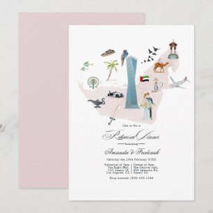 Invitation Dîner de répétition de mariage à Dubaï aux Émirats