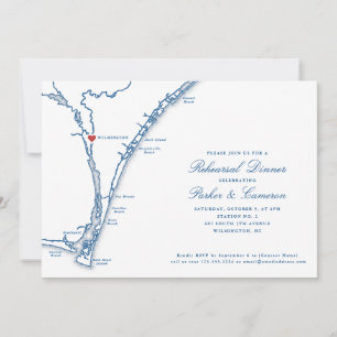 Invitation Dîner de répétition de mariage à la gare n° 2 Wilm