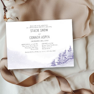 Invitation Dîner de répétition de mariage aquarelle en forêt
