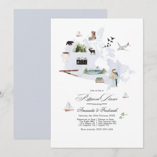 Invitation Dîner de répétition de mariage de destination au C