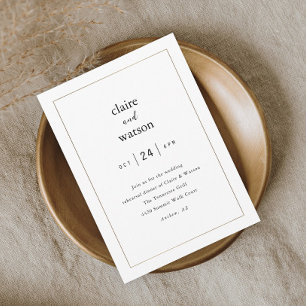 Invitation Dîner de répétition de mariage élégant moderne