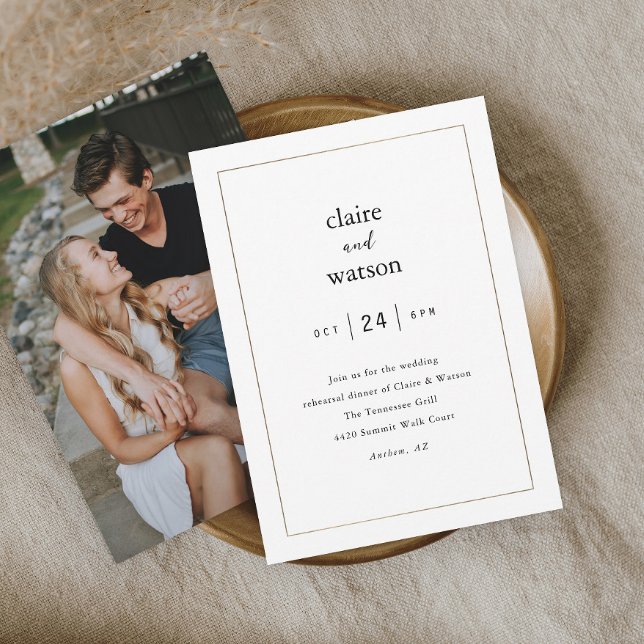 Invitation Dîner de répétition de mariage élégant moderne (Créateur téléchargé)