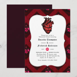 Invitation Dîner de répétition de mariage gothique fantaisist