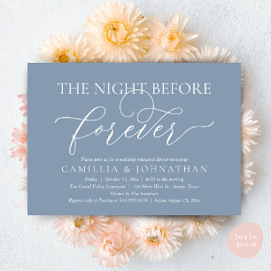 Invitation Dîner de Répétition de Mariage, La Nuit Avant Pour