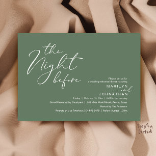 Invitation Dîner de répétition de mariage moderne la veille d