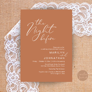 Invitation Dîner de répétition de mariage moderne la veille d