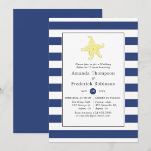 Invitation Dîner de répétition de mariage nautique