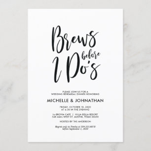 Invitation Dîner de répétition de mariage parfait et élégant