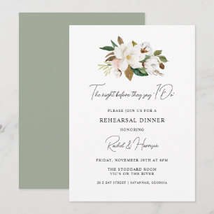 Invitation Dîner de répétition de mariage personnalisé