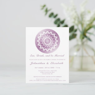 Invitation Dîner de répétition de mariage Pink Lace Mandala