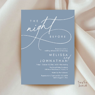 Invitation Dîner de répétition de mariage romantique la veill