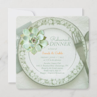 Invitation Dîner de répétition de mariage succulent