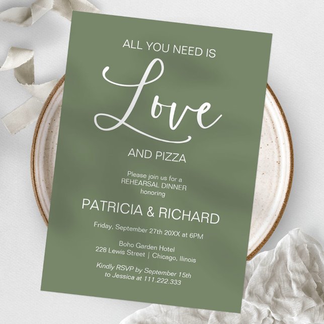 Invitation Dîner de répétition de mariage 'Tout ce dont vous  (Créateur téléchargé)