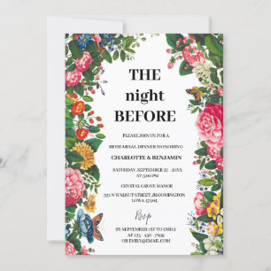 Invitation Dîner de répétition de mariage victorien vintage