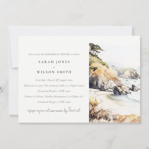 Invitation Dîner de répétition de paysage Big Sur, Californie