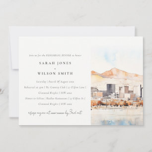 Invitation Dîner de répétition de paysage de Salt Lake City, 