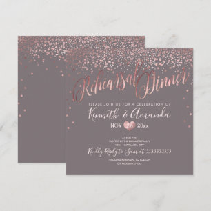 Invitation Dîner de répétition de PixDezines / Confettis Faux