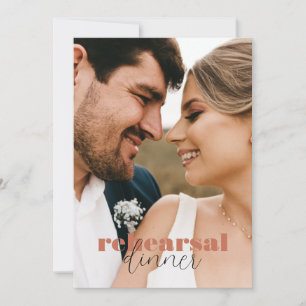 Invitation Dîner de répétition de script rétro Chic Bold Terr