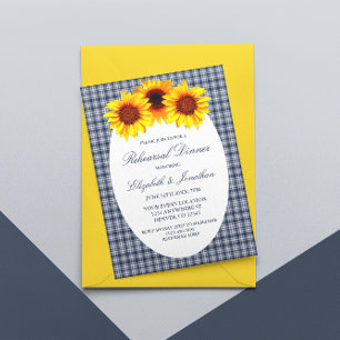 Invitation Dîner de répétition de tournesol