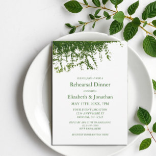 Invitation Dîner de répétition de verdure Ivy Hanging