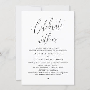 Invitation Dîner de répétition Décontracté moderne Mariage La