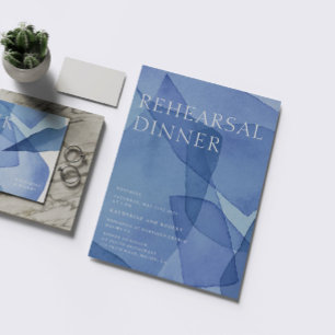 Invitation Dîner de répétition des formes d'aquarelle moderne