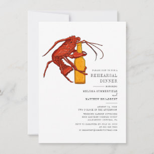 Invitation Dîner de répétition des fruits de mer du homard d'