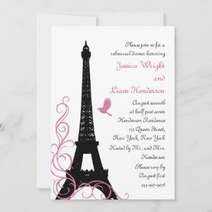 Invitation Dîner de répétition des Inséparables noirs Invitat