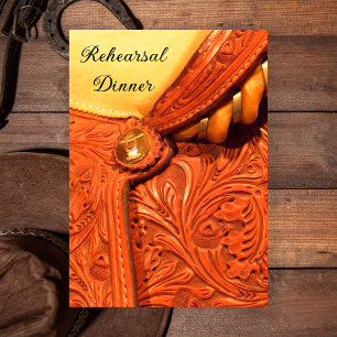 Invitation Dîner de répétition du Mariage campagnard Western