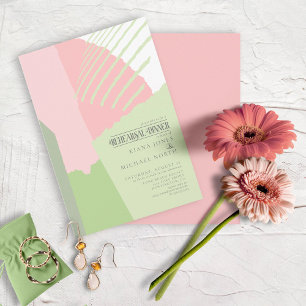 Invitation Dîner de répétition du Mariage de bloc de couleurs