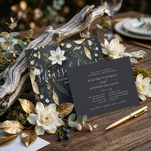 Invitation Dîner de répétition du Mariage de la couronne d'or