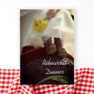 Invitation Dîner de répétition du Mariage de la ferme du trac