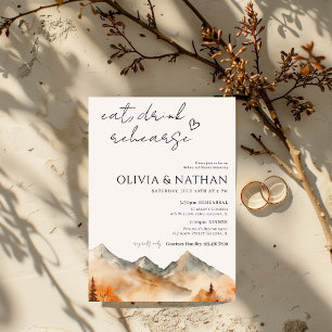 Invitation Dîner de répétition du Mariage de la montagne d'au