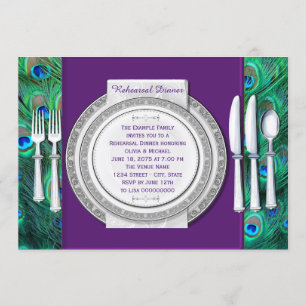 Invitation Dîner de répétition du paon
