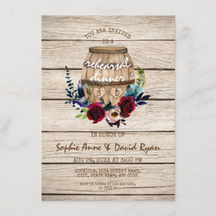 Invitation Dîner de répétition du tonneau de vin de Bourgogne