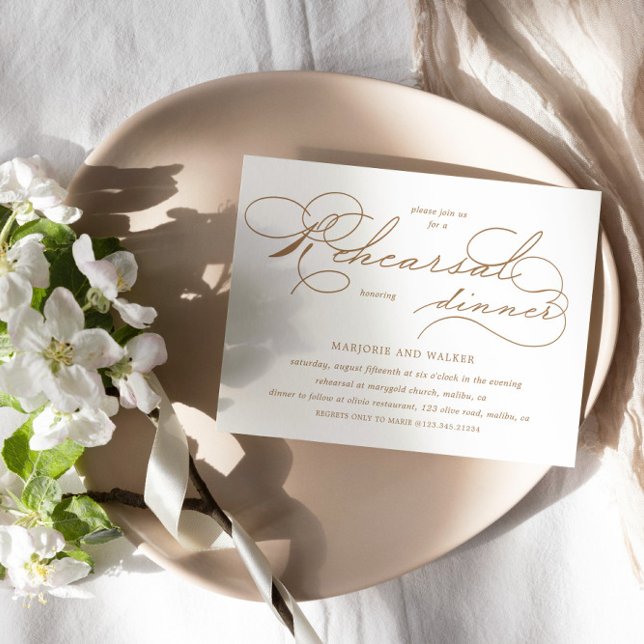 Invitation Dîner de répétition économique de typographie luxu (Créateur téléchargé)