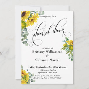 Invitation Dîner de répétition Eucalyptus