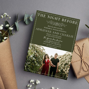 Invitation Dîner de répétition Floral Simplicity 1 Moderne Ve