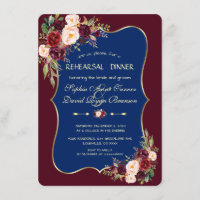 Dîner de répétition florale Bleu Bourgogne de Char