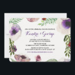 Invitation Dîner de répétition florale de l'anémone violet In<br><div class="desc">Dîner de répétition florale violet Anémone Invitation Dîner de répétition personnalisable invitation avec anémone violet peint à la main.</div>