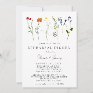 Invitation Dîner de répétition florale fleur sauvage LGBTQ Ga