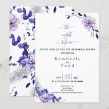 Dîner de répétition florale violet et argent I