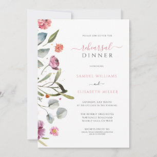 Invitation Dîner de répétition frontalier Eucalyptus Feuille