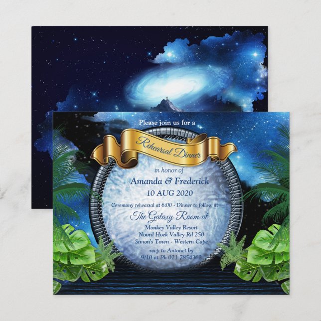 Invitation Dîner de répétition Galaxy-Portal (Devant / Derrière)